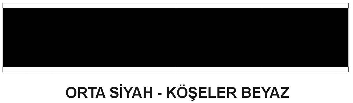 ORTA SİYAH KENAR BEYAZ RAŞEL