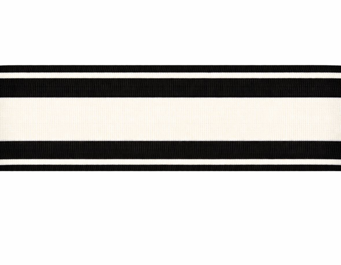 EKRU SİYAH ÇİZGİLİ RAŞEL ŞERİT